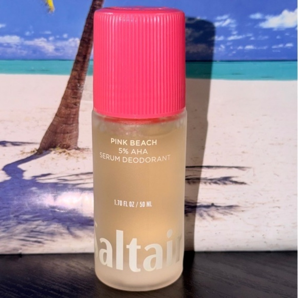 Saltair Pink Beach 5% AHA Serum Deodorant 1.7oz Coconut Almond Vanilla